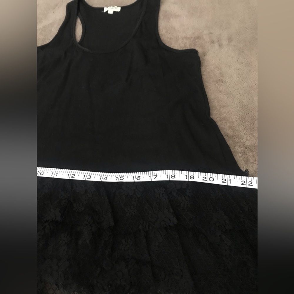 UMGEE-Black Lace Hem Tank Top size M - Picture 8 of 8